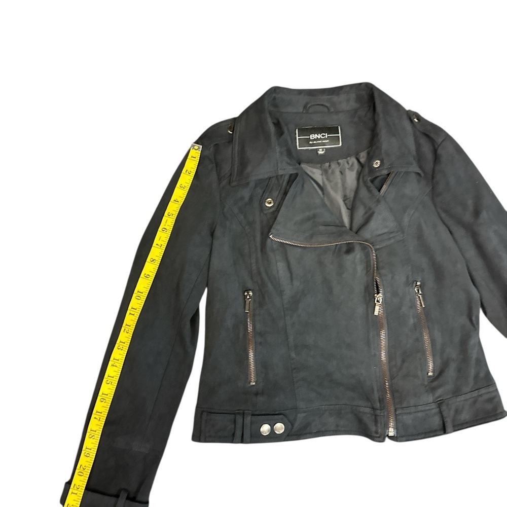 Blanc Noir Women's Charcoal Leather Jacket - Picture 9 of 13